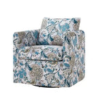 Fauteuil pivotant déhoussable Erkenbald avec coussin amovible par HULALA HOME