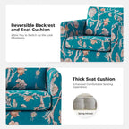 Fauteuil pivotant déhoussable Erkenbald avec coussin amovible par HULALA HOME