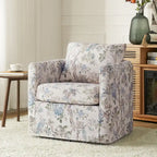Fauteuil pivotant déhoussable Erkenbald avec coussin amovible par HULALA HOME