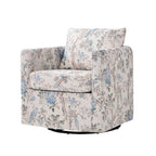 Fauteuil pivotant déhoussable Erkenbald avec coussin amovible par HULALA HOME