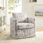 Fauteuil pivotant déhoussable Erkenbald avec coussin amovible par HULALA HOME