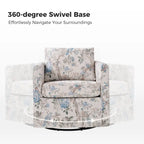 Fauteuil pivotant déhoussable Erkenbald avec coussin amovible par HULALA HOME