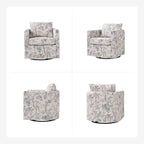 Fauteuil pivotant déhoussable Erkenbald avec coussin amovible par HULALA HOME