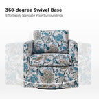 Fauteuil pivotant déhoussable Erkenbald avec coussin amovible par HULALA HOME