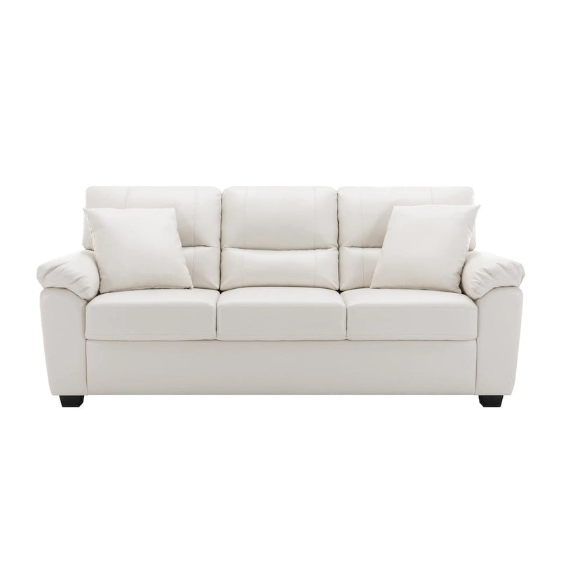 Ensemble de salon rembourré Morden Fort, 2 pièces, causeuse et canapé en similicuir