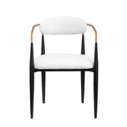 Morden Fort Chaises de salle à manger modernes en bouclette, fauteuil en velours, lot de 2