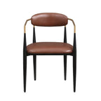 Morden Fort Chaises de salle à manger modernes en bouclette, fauteuil en velours, lot de 2