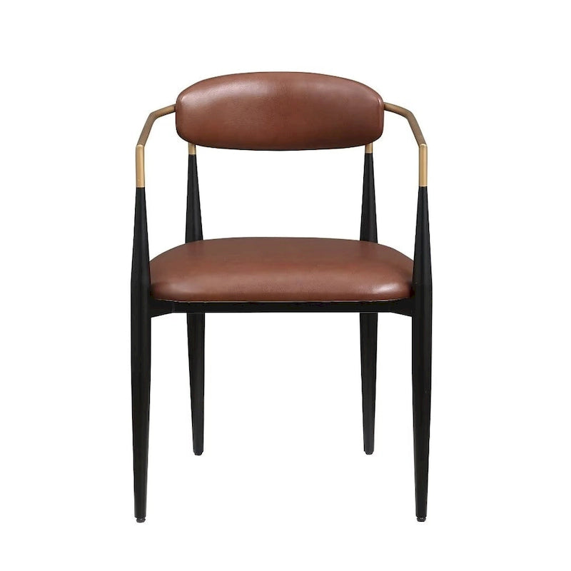Morden Fort Chaises de salle à manger modernes en bouclette, fauteuil en velours, lot de 2