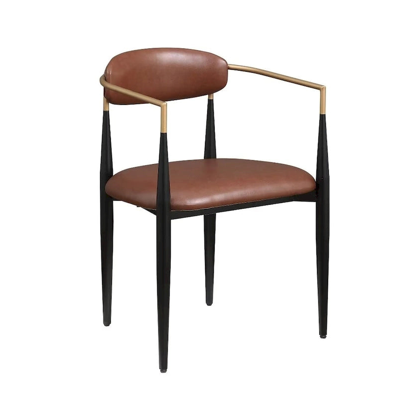 Morden Fort Chaises de salle à manger modernes en bouclette, fauteuil en velours, lot de 2