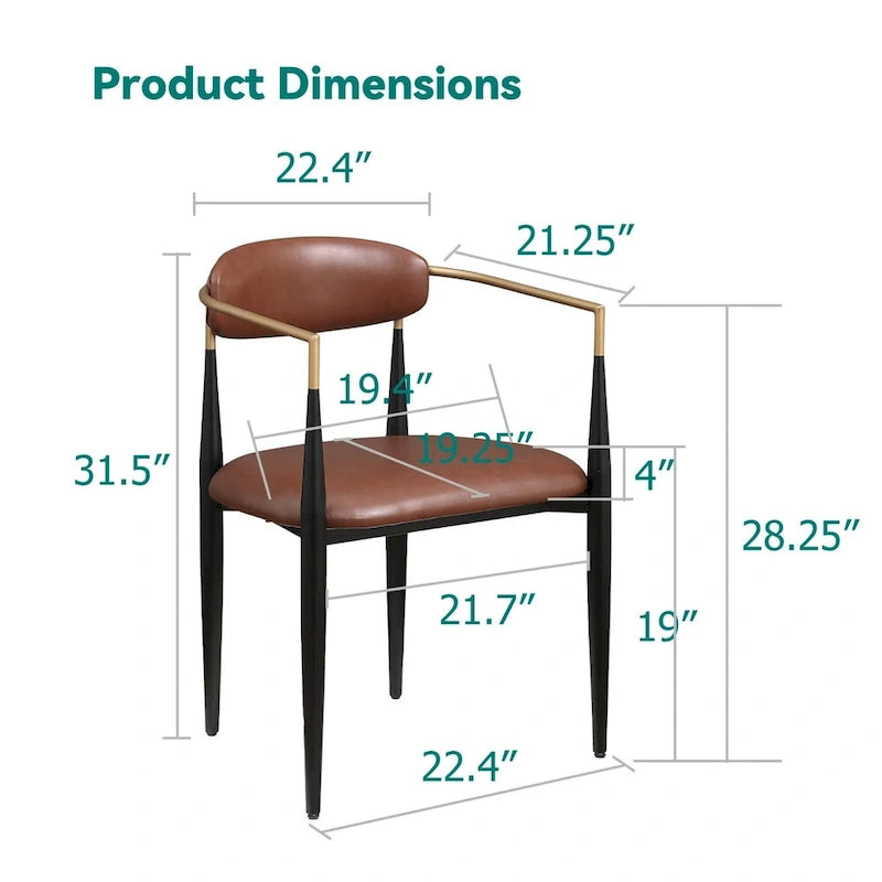 Morden Fort Chaises de salle à manger modernes en bouclette, fauteuil en velours, lot de 2