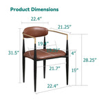Morden Fort Chaises de salle à manger modernes en bouclette, fauteuil en velours, lot de 2