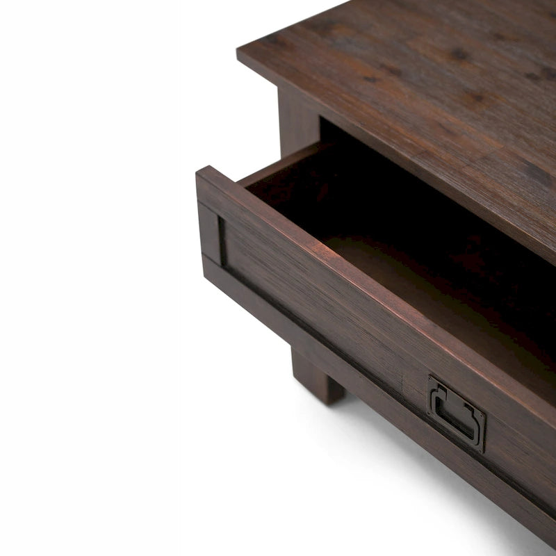 WYNDENHALL Garret Table Basse Carrée Rustique en Bois d'Acacia Massif de 38 po de Large - 38 L x 38 P x 19 H