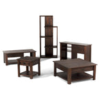 WYNDENHALL Garret Table Basse Carrée Rustique en Bois d'Acacia Massif de 38 po de Large - 38 L x 38 P x 19 H