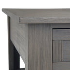WYNDENHALL Garret Table Basse Carrée Rustique en Bois d'Acacia Massif de 38 po de Large - 38 L x 38 P x 19 H