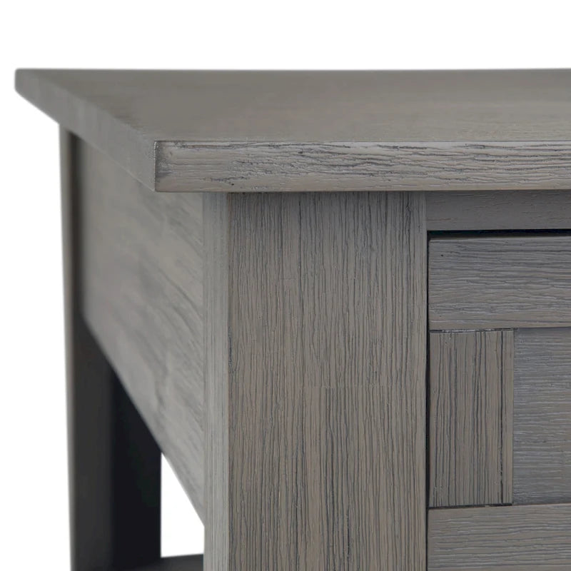 WYNDENHALL Garret Table Basse Carrée Rustique en Bois d'Acacia Massif de 38 po de Large - 38 L x 38 P x 19 H