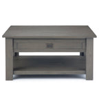 WYNDENHALL Garret Table Basse Carrée Rustique en Bois d'Acacia Massif de 38 po de Large - 38 L x 38 P x 19 H