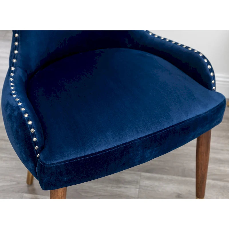 Fauteuil d'appoint en velours de style moderne du milieu du siècle Lindale de Roundhill Furniture
