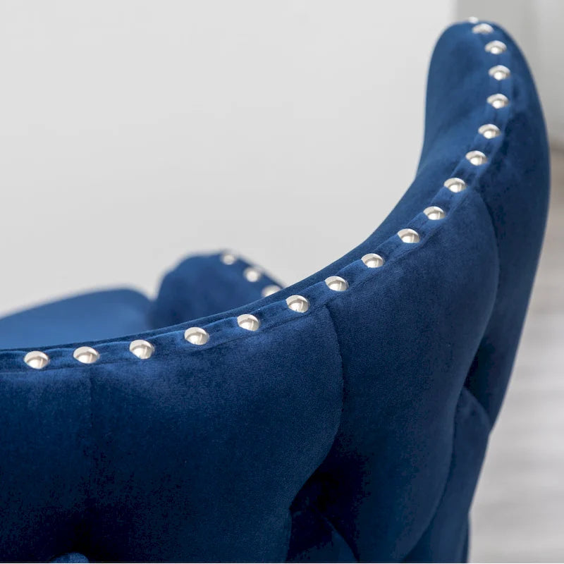 Fauteuil d'appoint en velours de style moderne du milieu du siècle Lindale de Roundhill Furniture