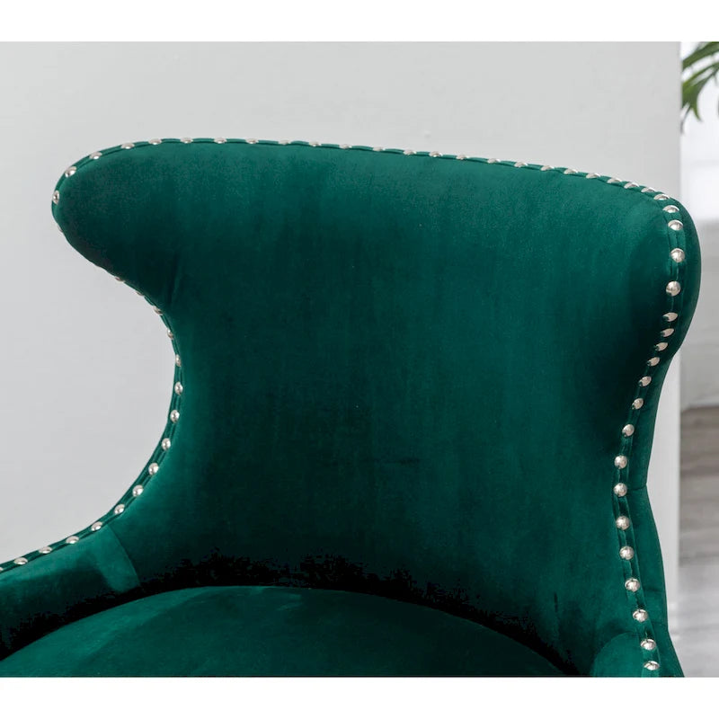 Fauteuil d'appoint en velours de style moderne du milieu du siècle Lindale de Roundhill Furniture