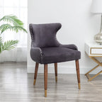 Fauteuil d'appoint en velours de style moderne du milieu du siècle Lindale de Roundhill Furniture