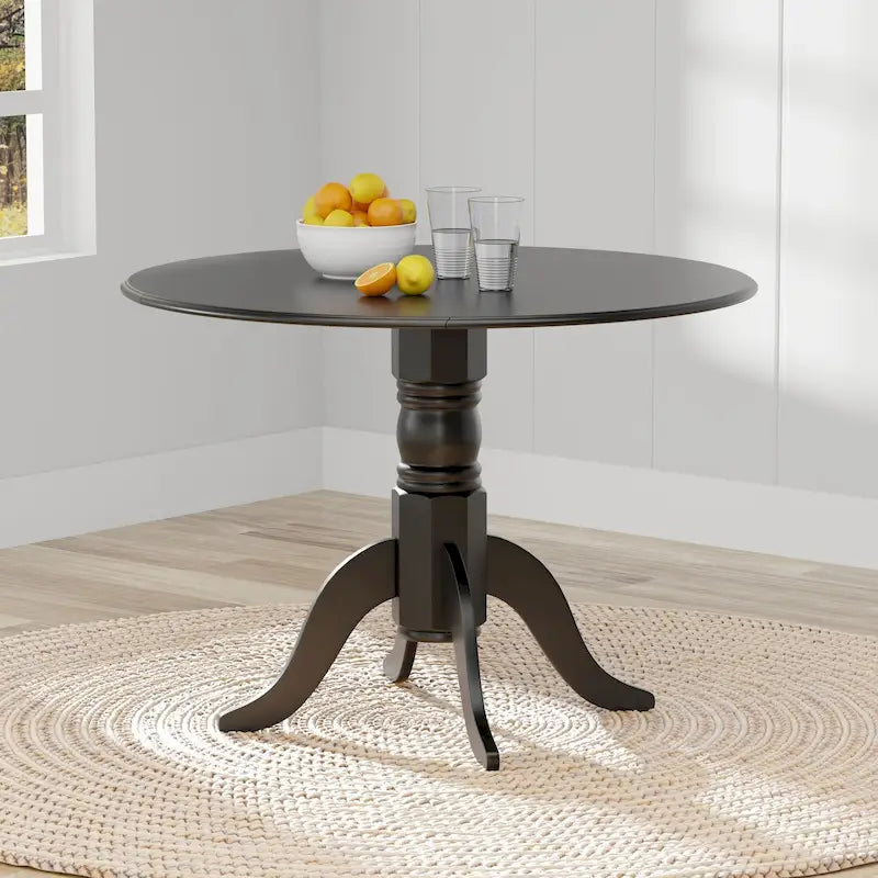 Table à manger avec piètement double à abattants, 42 po.
