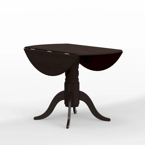 Table à manger avec piètement double à abattants, 42 po.