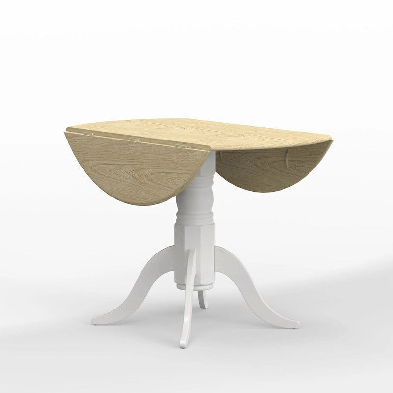 Table à manger avec piètement double à abattants, 42 po.