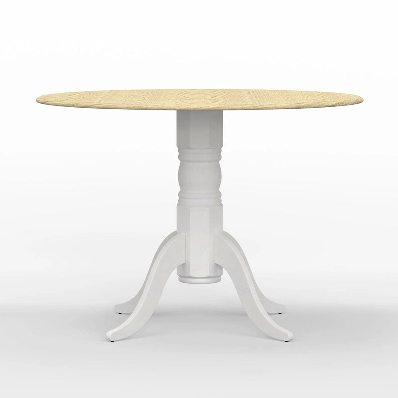 Table à manger avec piètement double à abattants, 42 po.