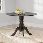 Table à manger avec piètement double à abattants, 42 po.