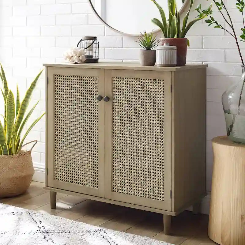 Meuble d'appoint en rotin tressé Art Leon