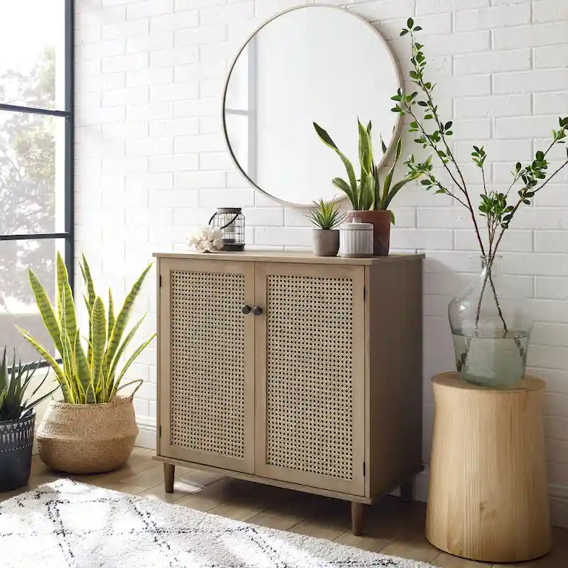 Meuble d'appoint en rotin tressé Art Leon