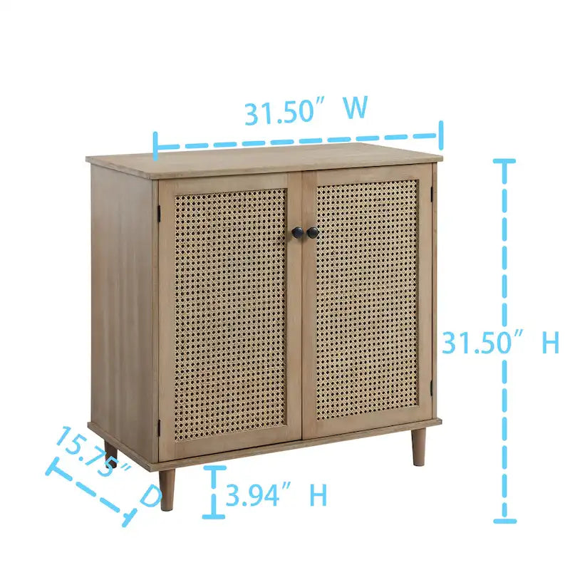 Meuble d'appoint en rotin tressé Art Leon