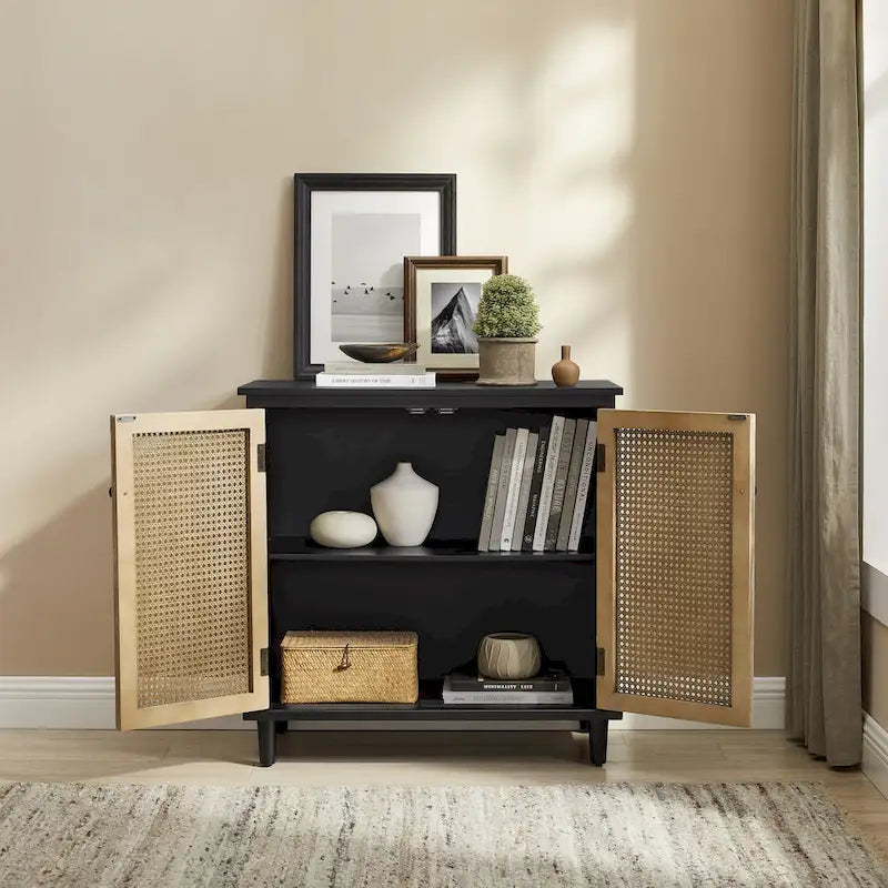 Meuble d'appoint en rotin tressé Art Leon