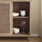 Meuble d'appoint en rotin tressé Art Leon
