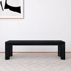 Banc de salle à manger moderne en bois massif à chevrons et poutres - 61