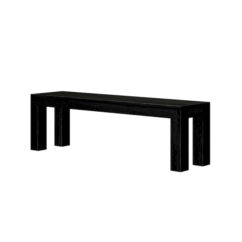 Banc de salle à manger moderne en bois massif à chevrons et poutres - 61