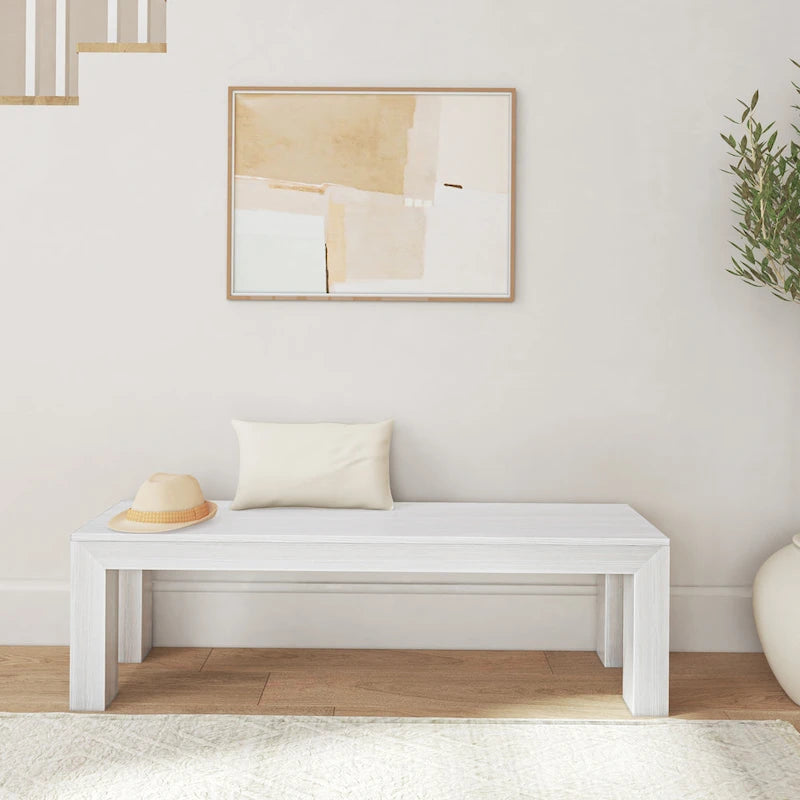 Banc de salle à manger moderne en bois massif à chevrons et poutres - 61