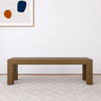 Banc de salle à manger moderne en bois massif à chevrons et poutres - 61