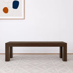 Banc de salle à manger moderne en bois massif à chevrons et poutres - 61