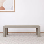 Banc de salle à manger moderne en bois massif à chevrons et poutres - 61
