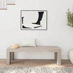 Banc de salle à manger moderne en bois massif à chevrons et poutres - 61