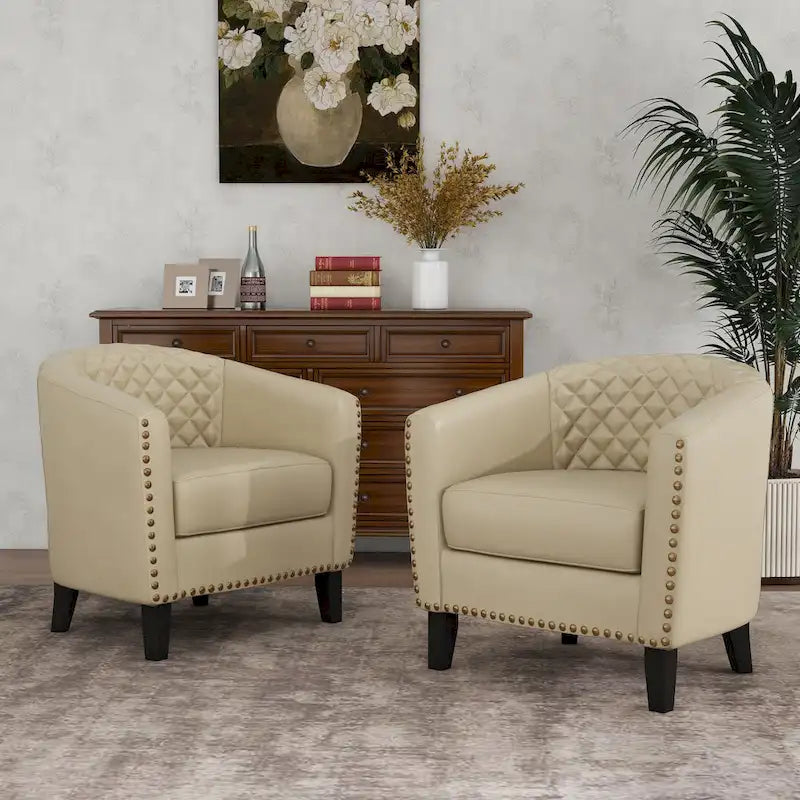 Fauteuil d'appoint moderne Axia 4 avec dossier en similicuir et pieds en bois