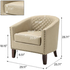 Fauteuil d'appoint moderne Axia 4 avec dossier en similicuir et pieds en bois