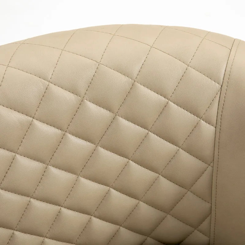 Fauteuil d'appoint moderne Axia 4 avec dossier en similicuir et pieds en bois