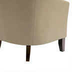 Fauteuil d'appoint moderne Axia 4 avec dossier en similicuir et pieds en bois