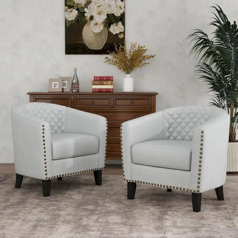 Fauteuil d'appoint moderne Axia 4 avec dossier en similicuir et pieds en bois