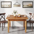 Table à manger carrée rustique en bois massif - 39,4P x 39,4L x 30H