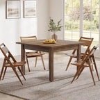 Table à manger carrée rustique en bois massif - 39,4P x 39,4L x 30H