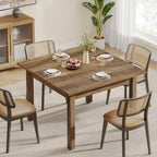 Table à manger carrée rustique en bois massif - 39,4P x 39,4L x 30H