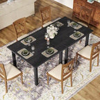 Table à manger carrée rustique en bois massif - 39,4P x 39,4L x 30H